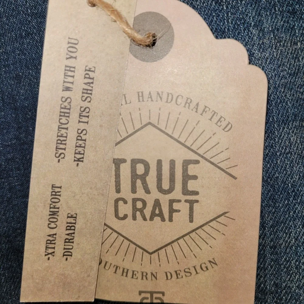 True Craft Men's Jeans 38x34 Slim‎ Fit Blue Denim Slim Fit Seat & Thigh NWT